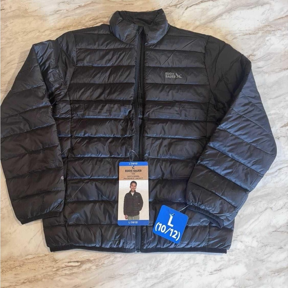 Eddie Bauer Kids Black Puffer Jacket